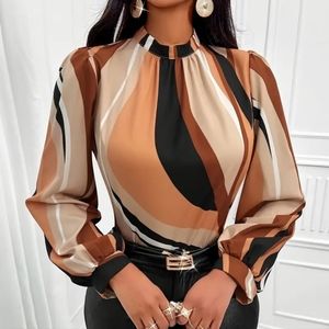 Elegant Mock Neck Blouse